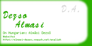 dezso almasi business card